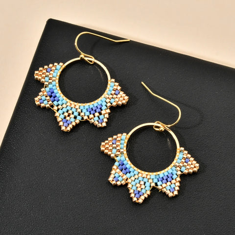 Chic Bloom Flower Bohemian Beads Drop Earrings