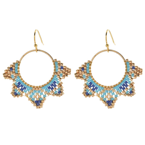 Chic Bloom Flower Bohemian Beads Drop Earrings