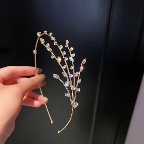 Crystal Rhinestone Headband Pearls Hairband