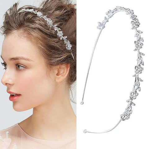 Crystal Rhinestone Headband Pearls Hairband