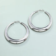 Big Elegant Round Gold Hoop Earrings